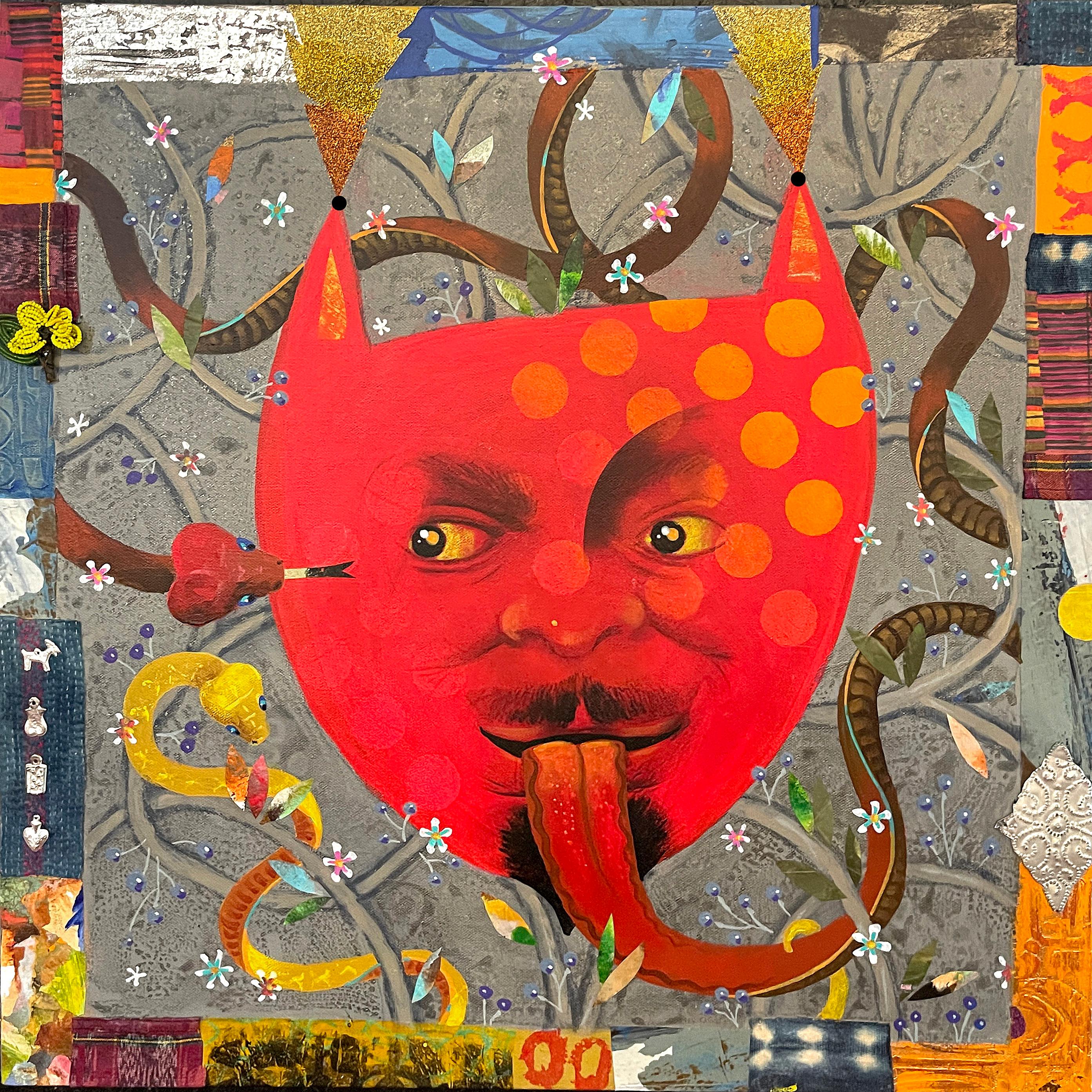 His Words Came Back to Get Him, Original Painting - Mixed Media Art by Darlene McElroy