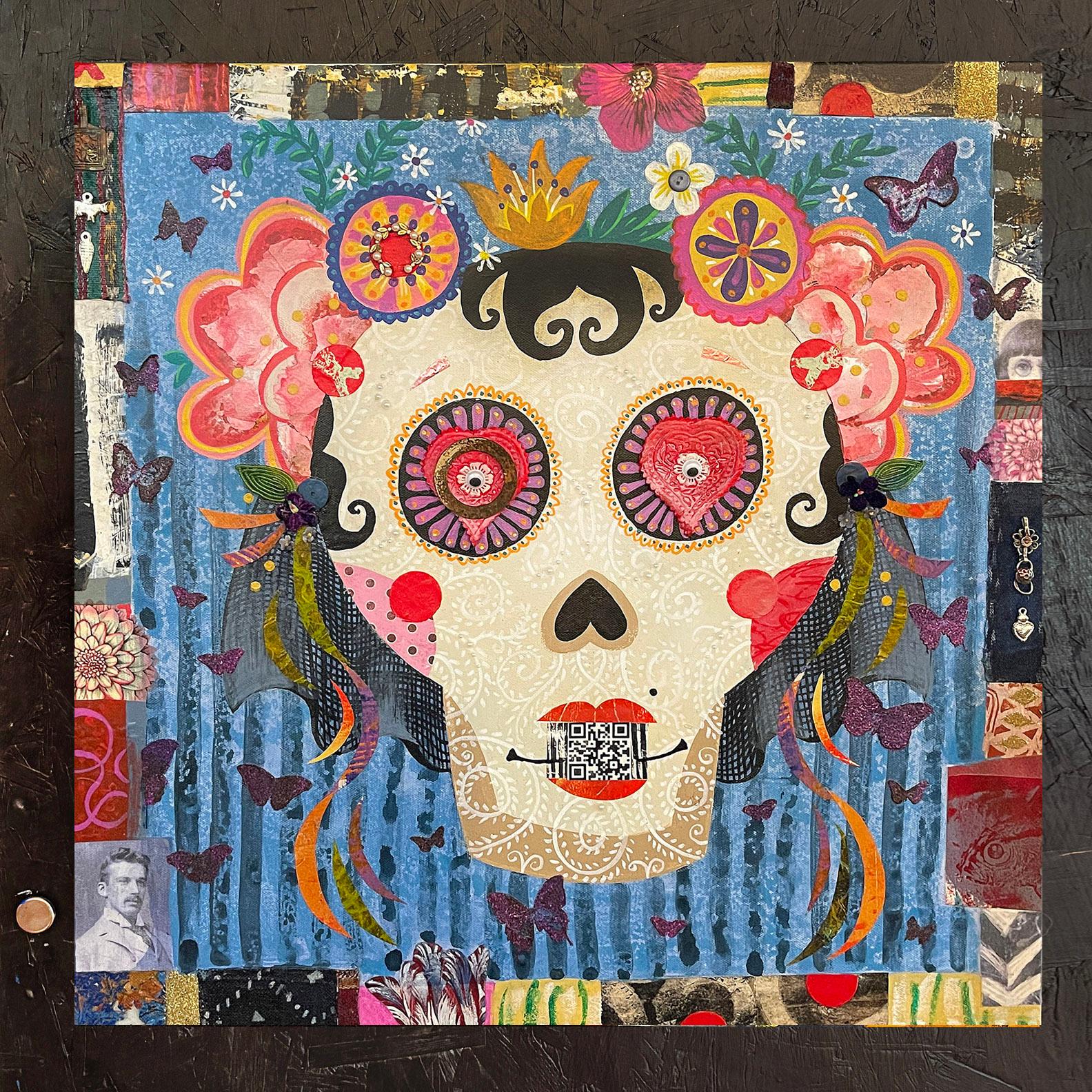<p>Artist Comments<br />Un teschio stilizzato rappresenta La Catalina, un noto simbolo del DÃa de los Muertos. In paesi come il Messico, gli antenati defunti vengono onorati con decorazioni vivaci, candele e foto. L'artista Darlene McElroy ha
