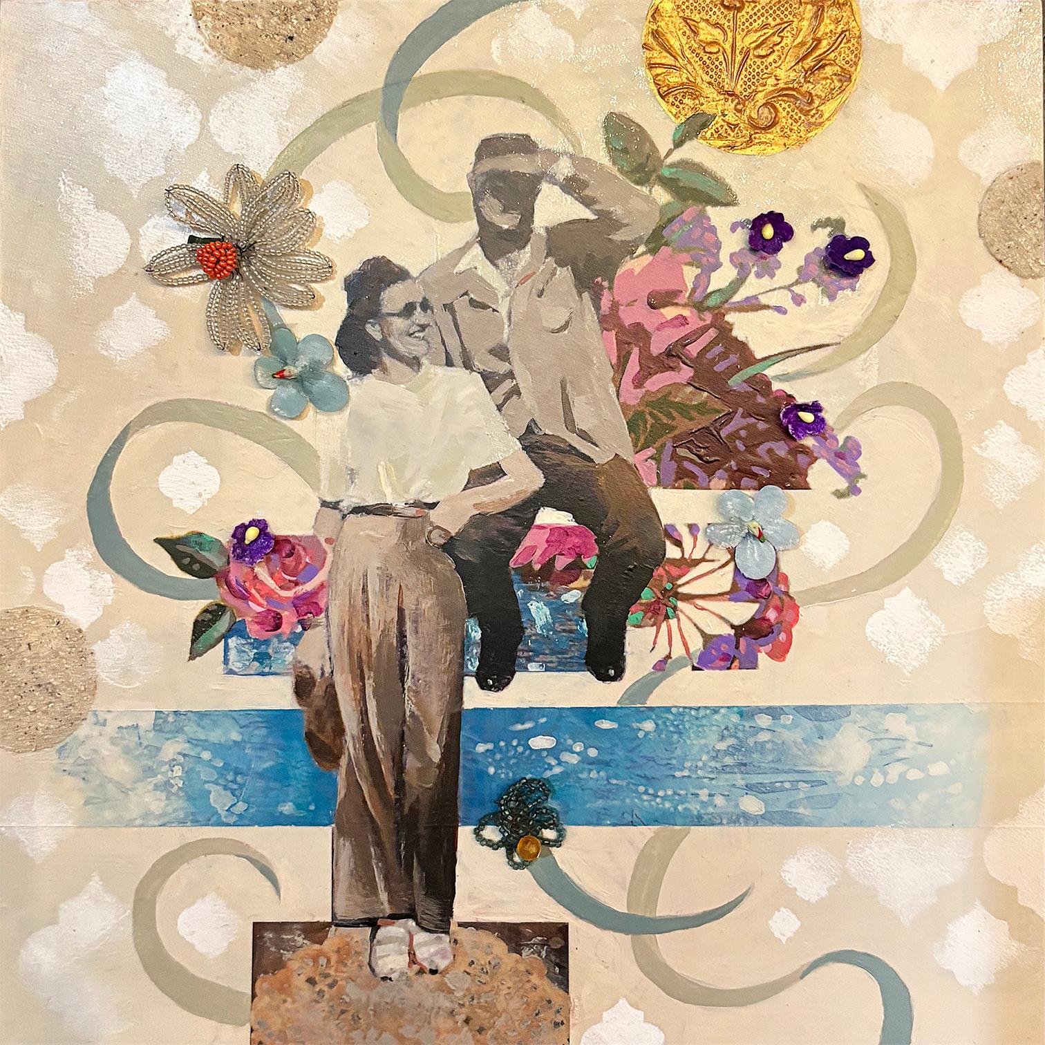 Romanticismo negli anni '40, Pittura originale - Mixed Media Art di Darlene McElroy