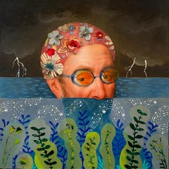 Swimming in the Seaweed, Original Painting