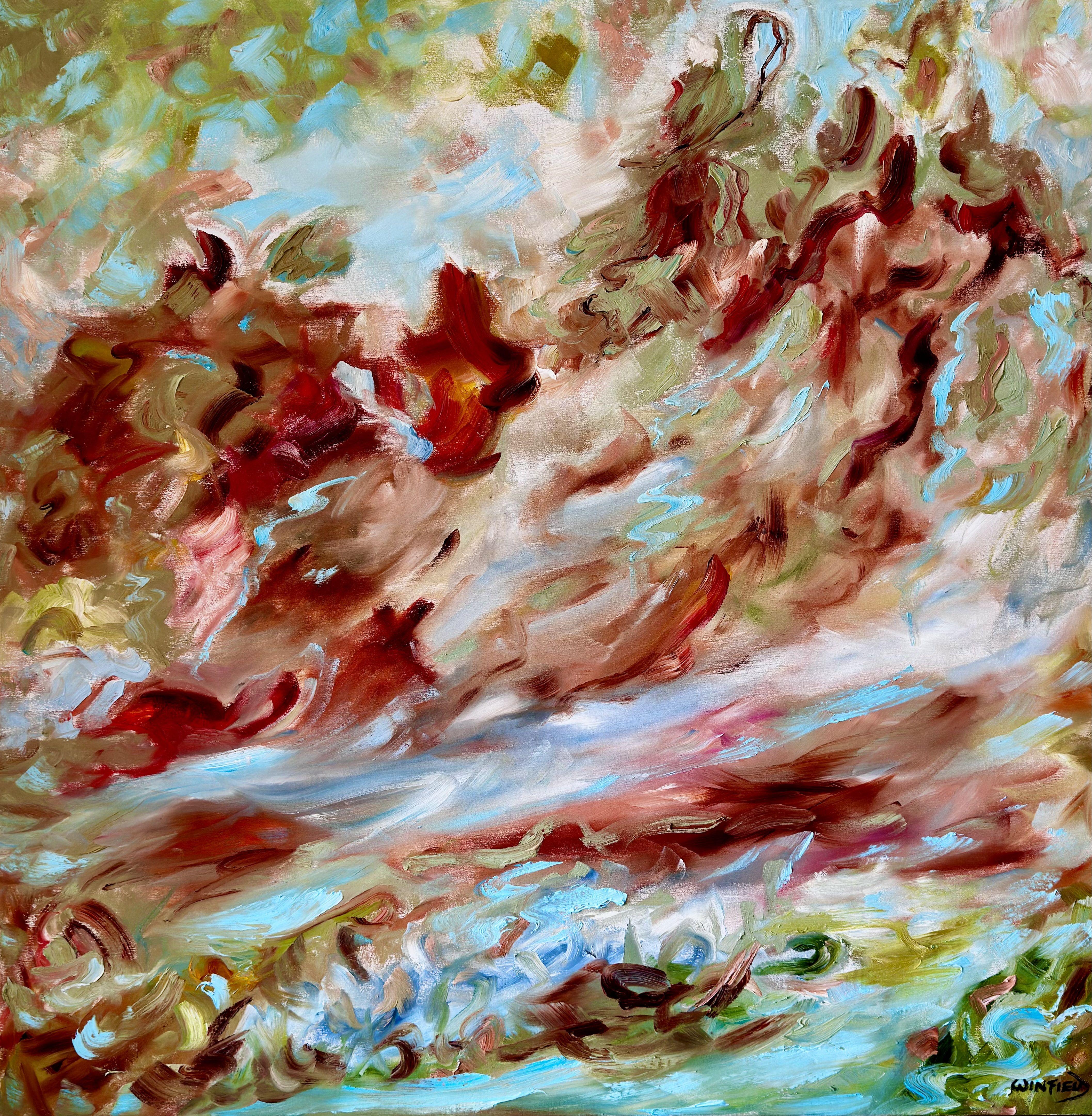 Éclat d'automne, peinture, huile sur toile