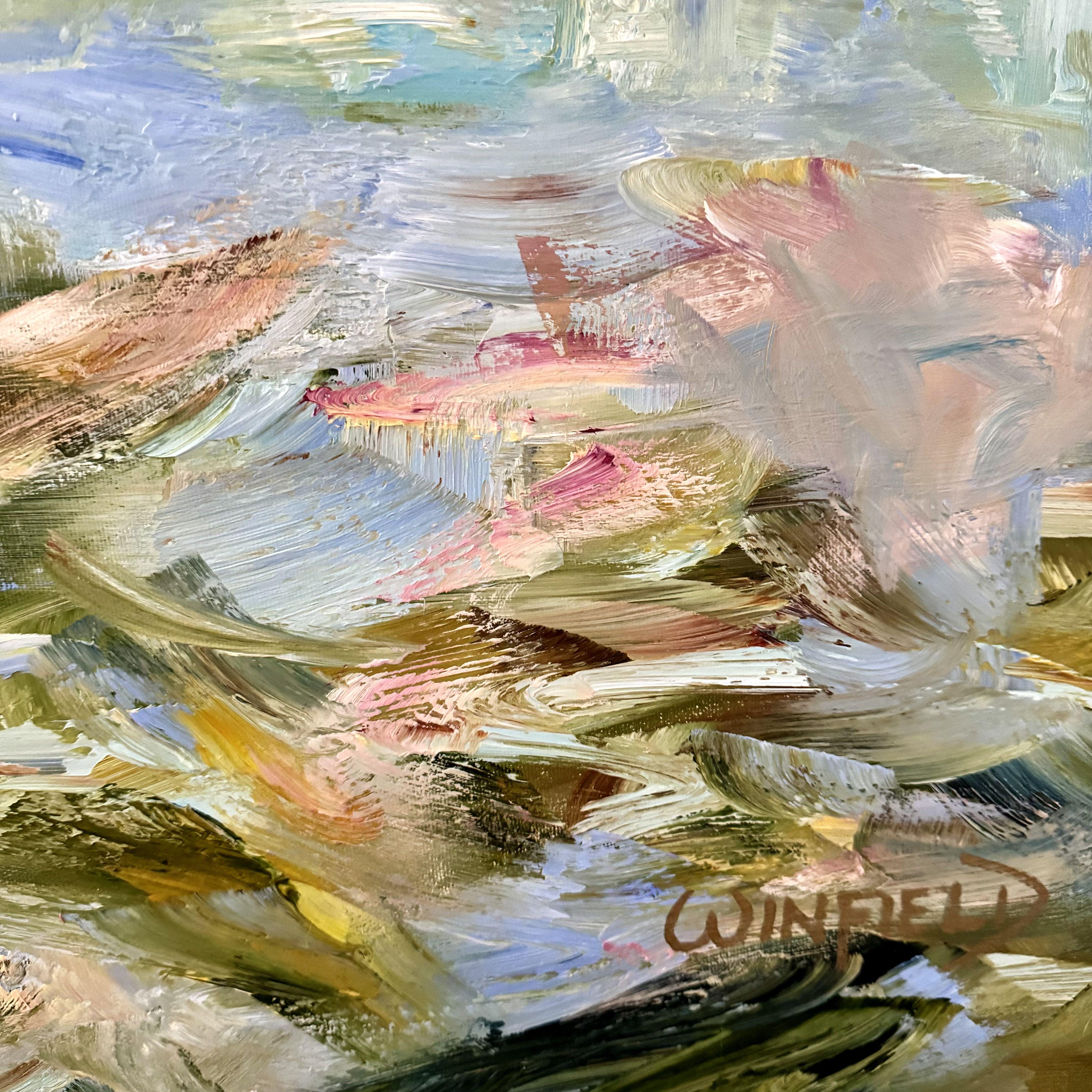 Sogni che si riflettono sul mio stagno, Pittura, Olio su tela - Painting Impressionismo di Darlene  Winfield