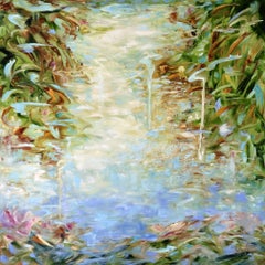 Sogni che si riflettono sul mio stagno, Pittura, Olio su tela