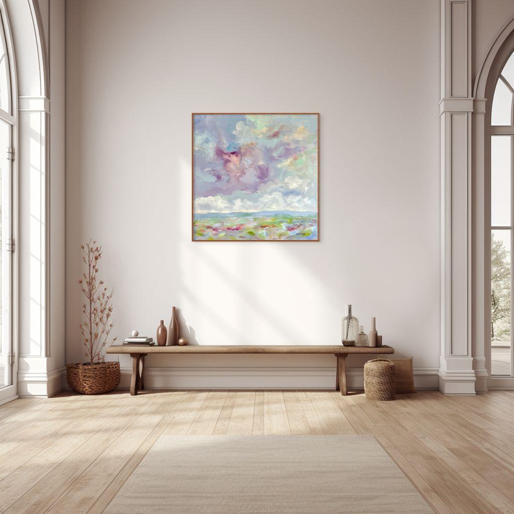 Angels Are Watching, Painting, Oil on Canvas For Sale 1