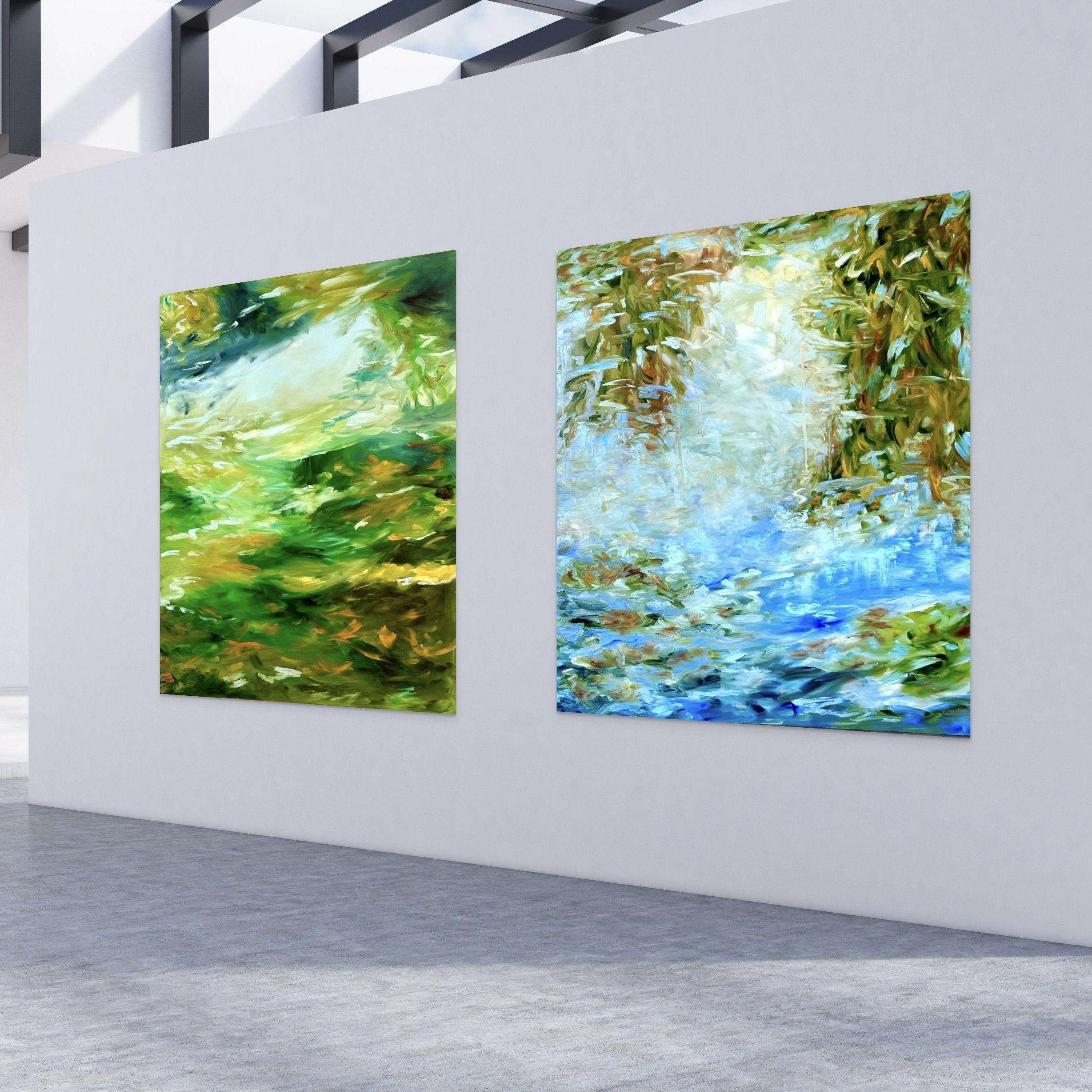 Depth Unknown, Painting, Oil on Canvas - Black Abstract Painting by Darlene Winfield