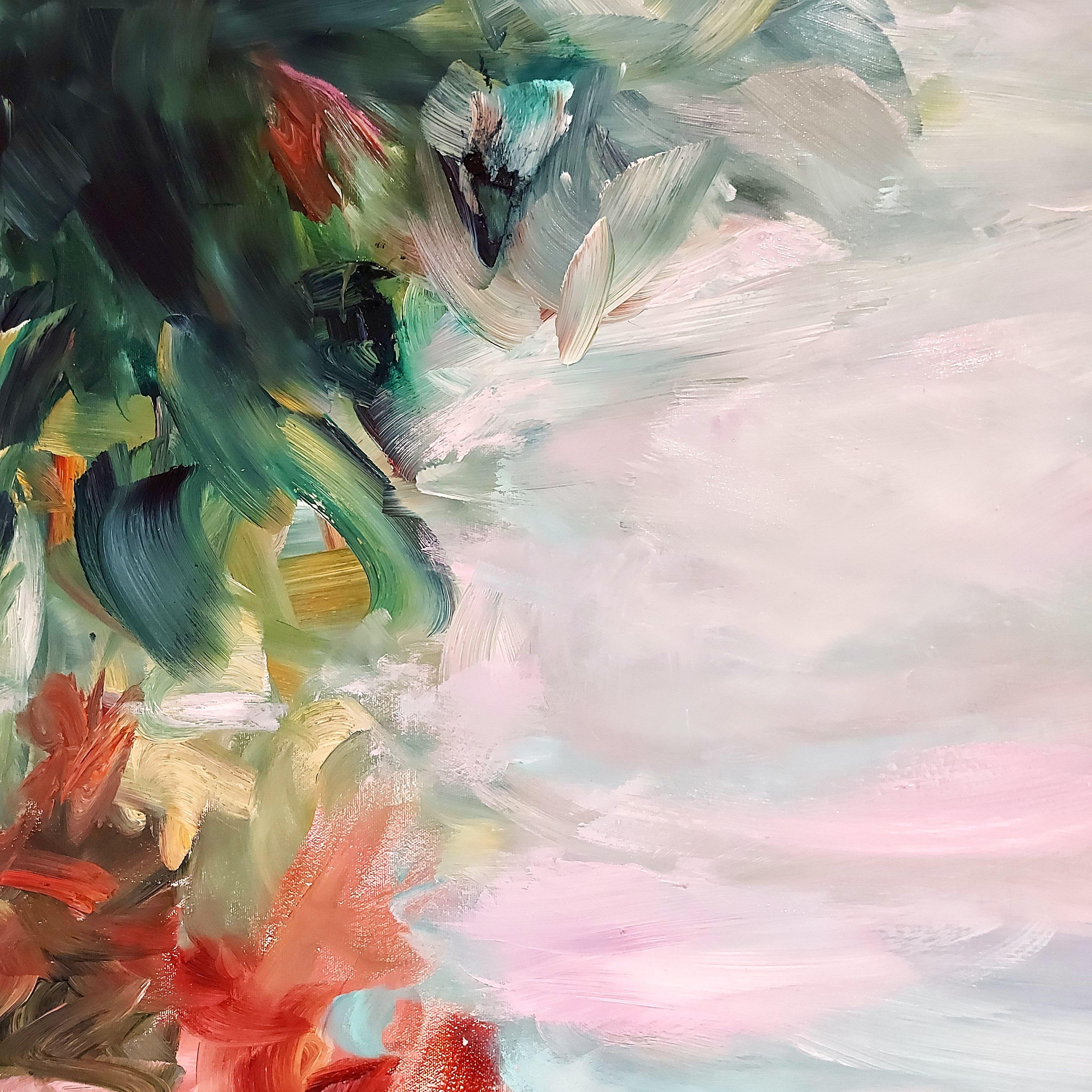 When we look at reflections in ponds from the sky we can imagine those we love sending us love from above. It's a comforting feeling as we see sparkling replies to our hopeful thoughts. :: Painting :: Impressionist :: This piece comes with an