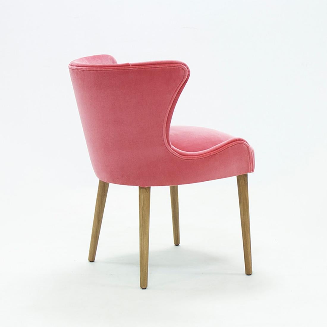 Spanish Darling Chair with Ruby Pink Velvet For Sale