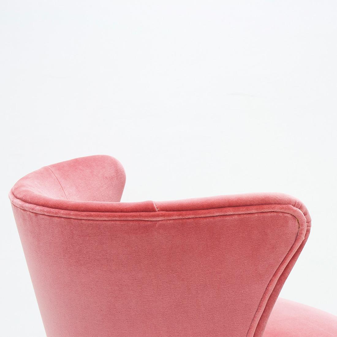 Contemporary Darling Chair with Ruby Pink Velvet For Sale