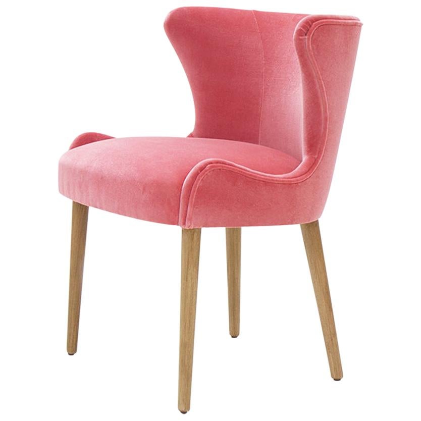 Darling Chair with Ruby Pink Velvet