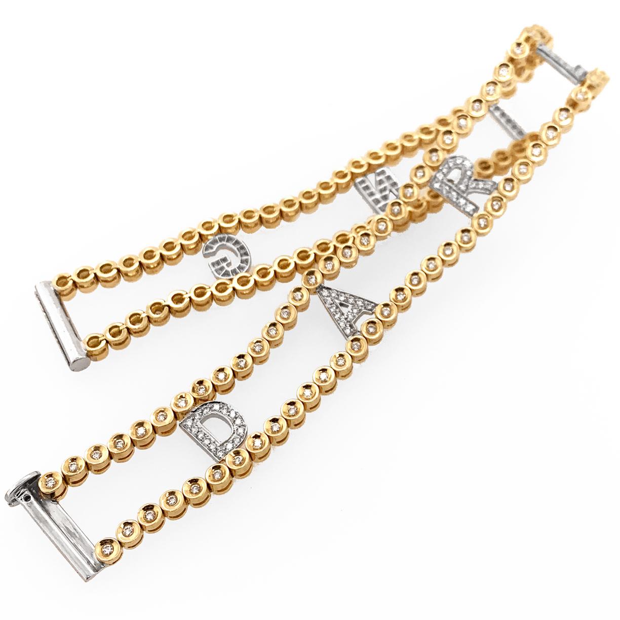 Artisan Darling Diamond Gold Riviere Bracelet