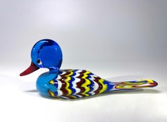 Darling, Multicoloured Hand Blown Glass Duckling Figure Archimede Seguso, Murano