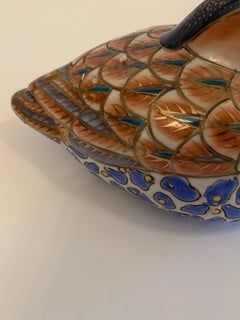 Darling Pair of Imari Style Porcelain Birds