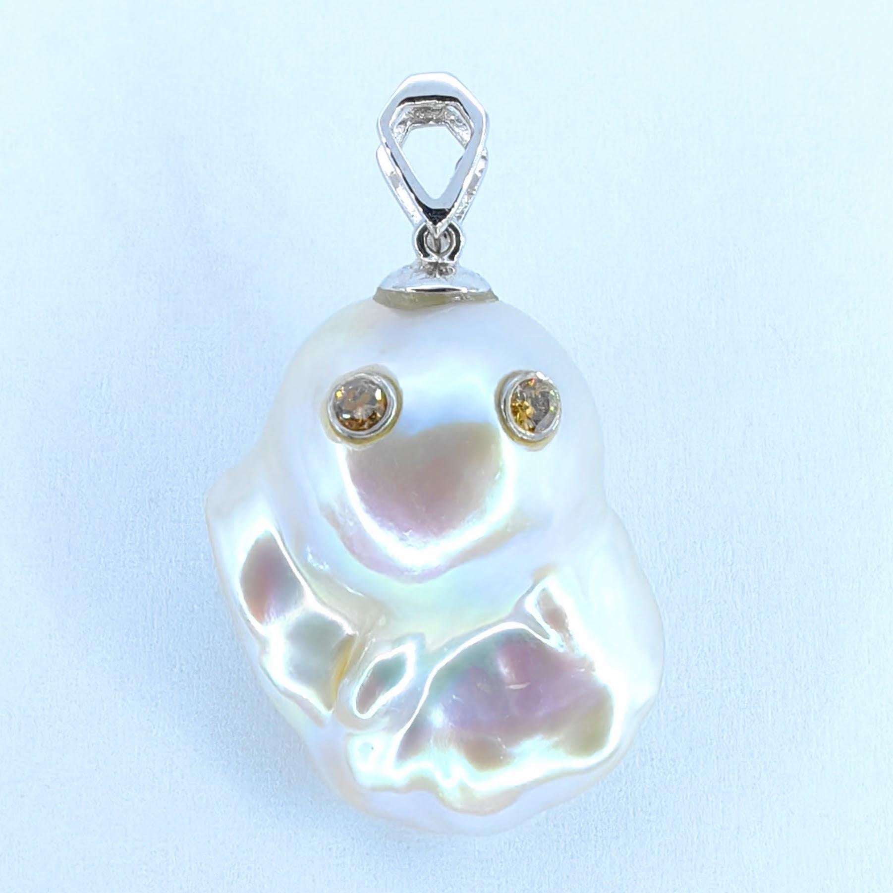 Darling Phantom Pearl Charms: Two-Faced Ghost Pearl Ohrring Charms (Bail-Free) im Angebot 3