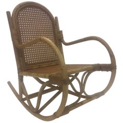 Vintage Darling Rattan Child's Rocking Chair