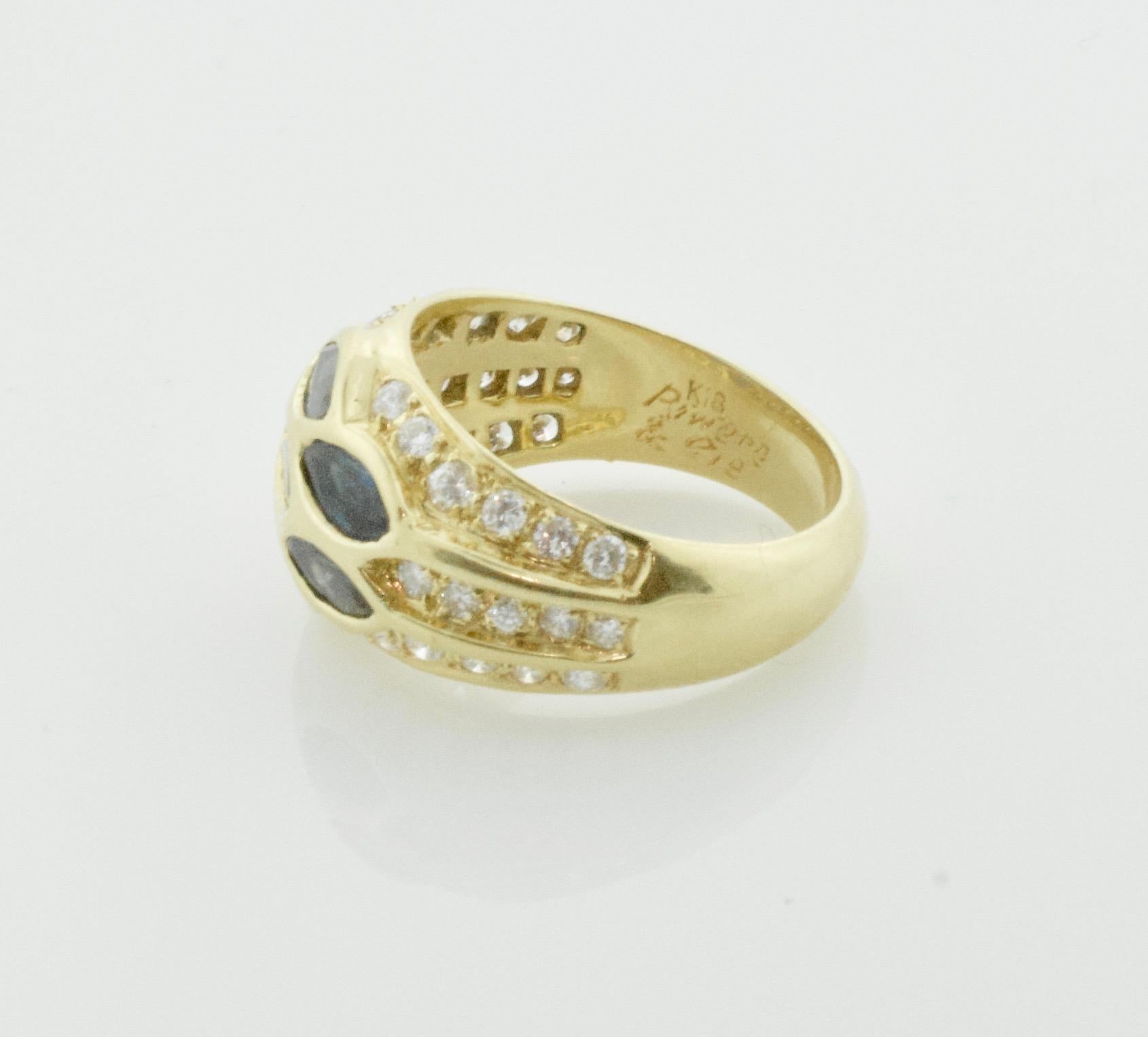 Bague Darling Sapphire and Diamond en 18 carats signée « Richarde & Cie ». Excellent état - En vente à Wailea, HI
