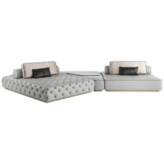Darlington.2 Modular Sofa in Leather by Roberto Cavalli Home Interiors