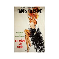 Circa 1960 Original poster - 100 years of the legendary Folies Bergère - Cabaret