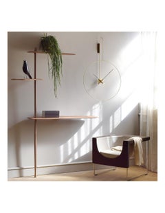 Daro Wall Clock by Nomon: Polished Brass & Walnut, Modern Design