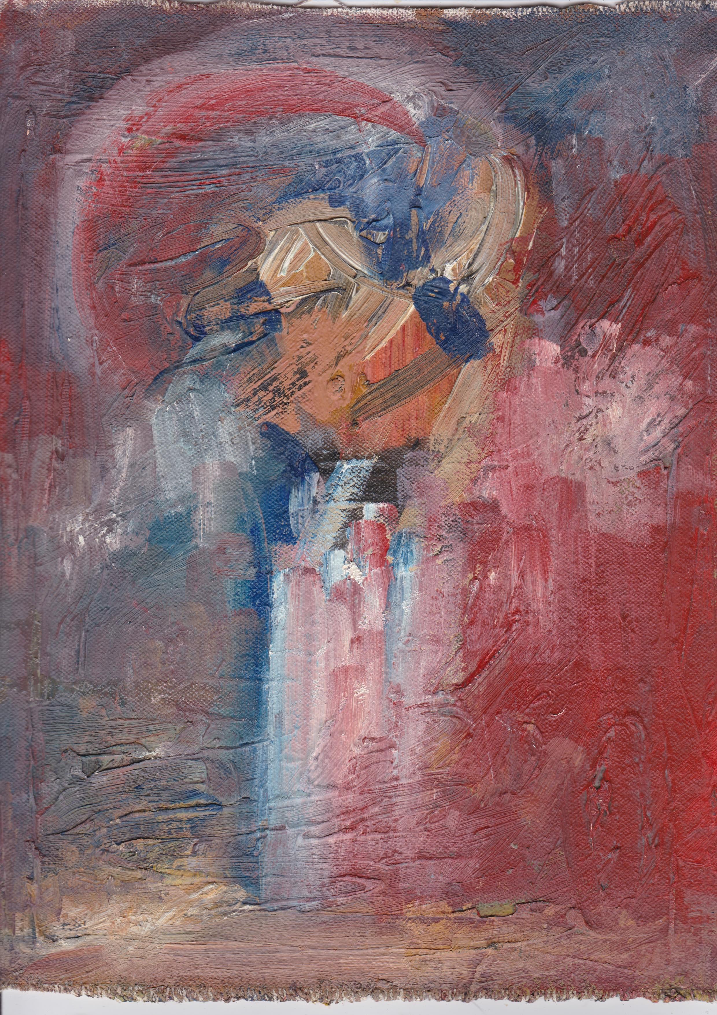 Darrell Anderson Abstract Painting - Untitled (Painted Women Series - Women's Work)
