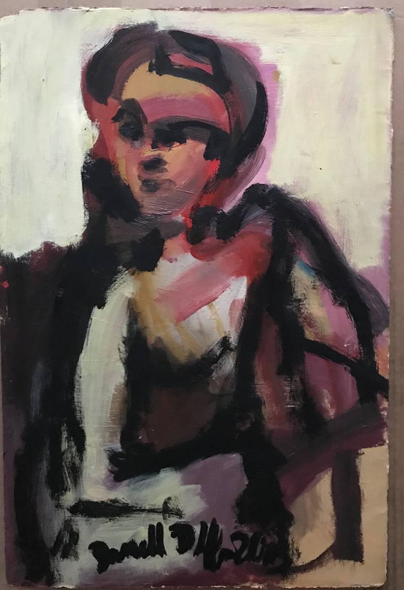 Darrell Anderson Portrait Painting - Untitled (Portrait of a Woman)