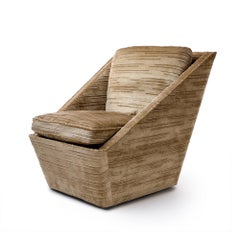 Darrell Lounge Chair in Cut Velvet, 2000's