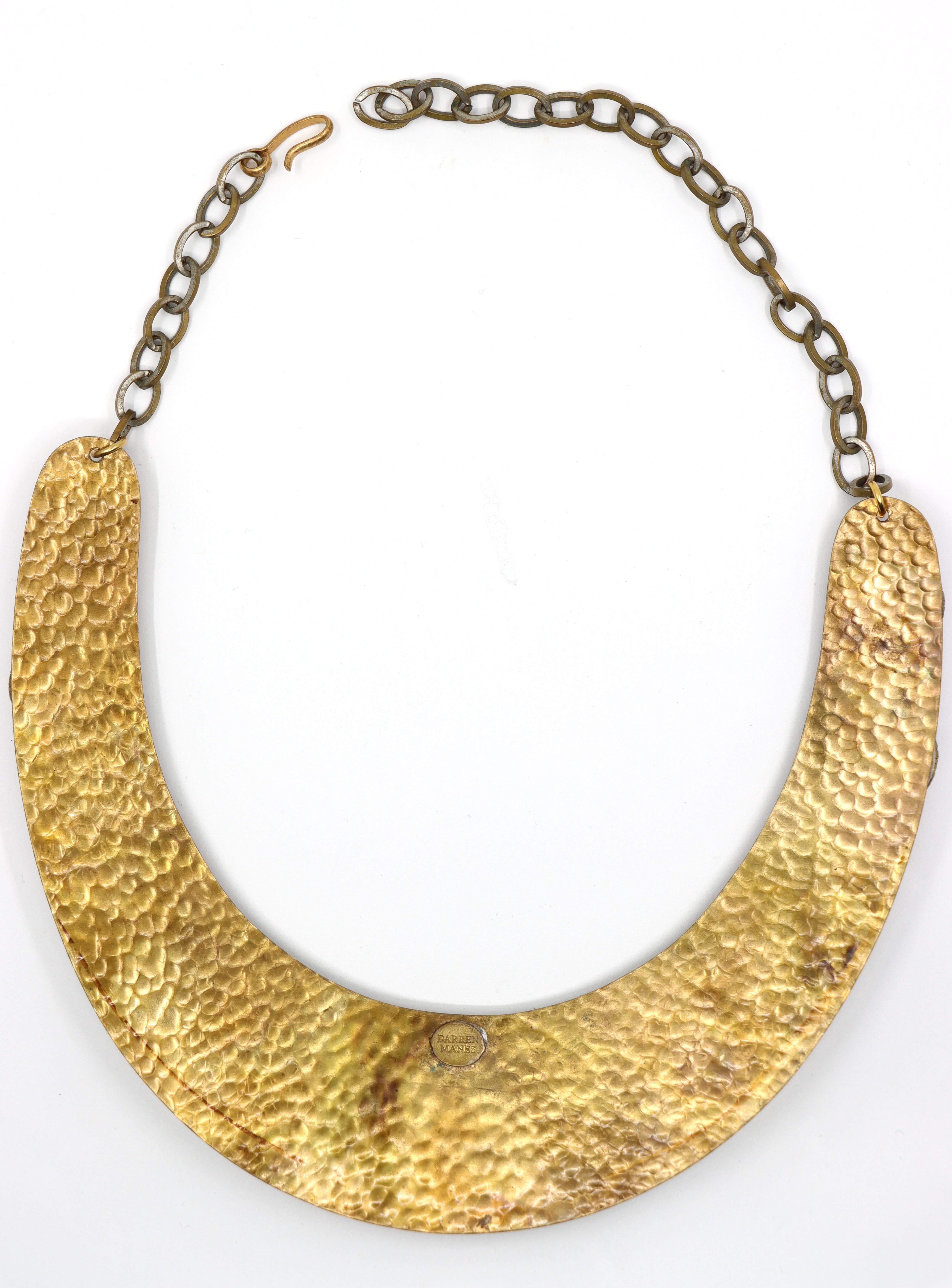 Darren Manes Collana con cabochon rossi Gripoix in tonalità oro in vendita 6