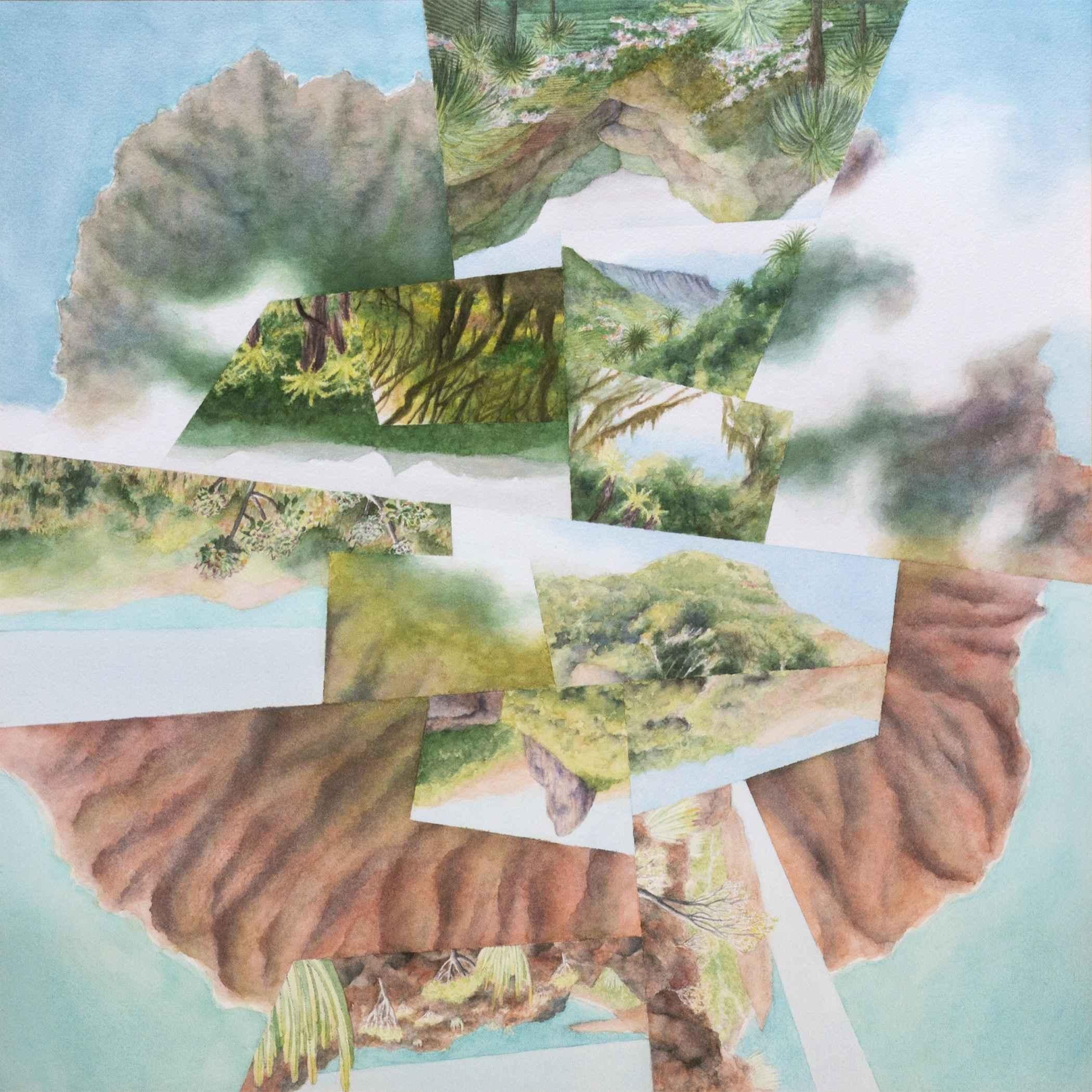 Darren Sears Landscape Painting – Divide (framed)