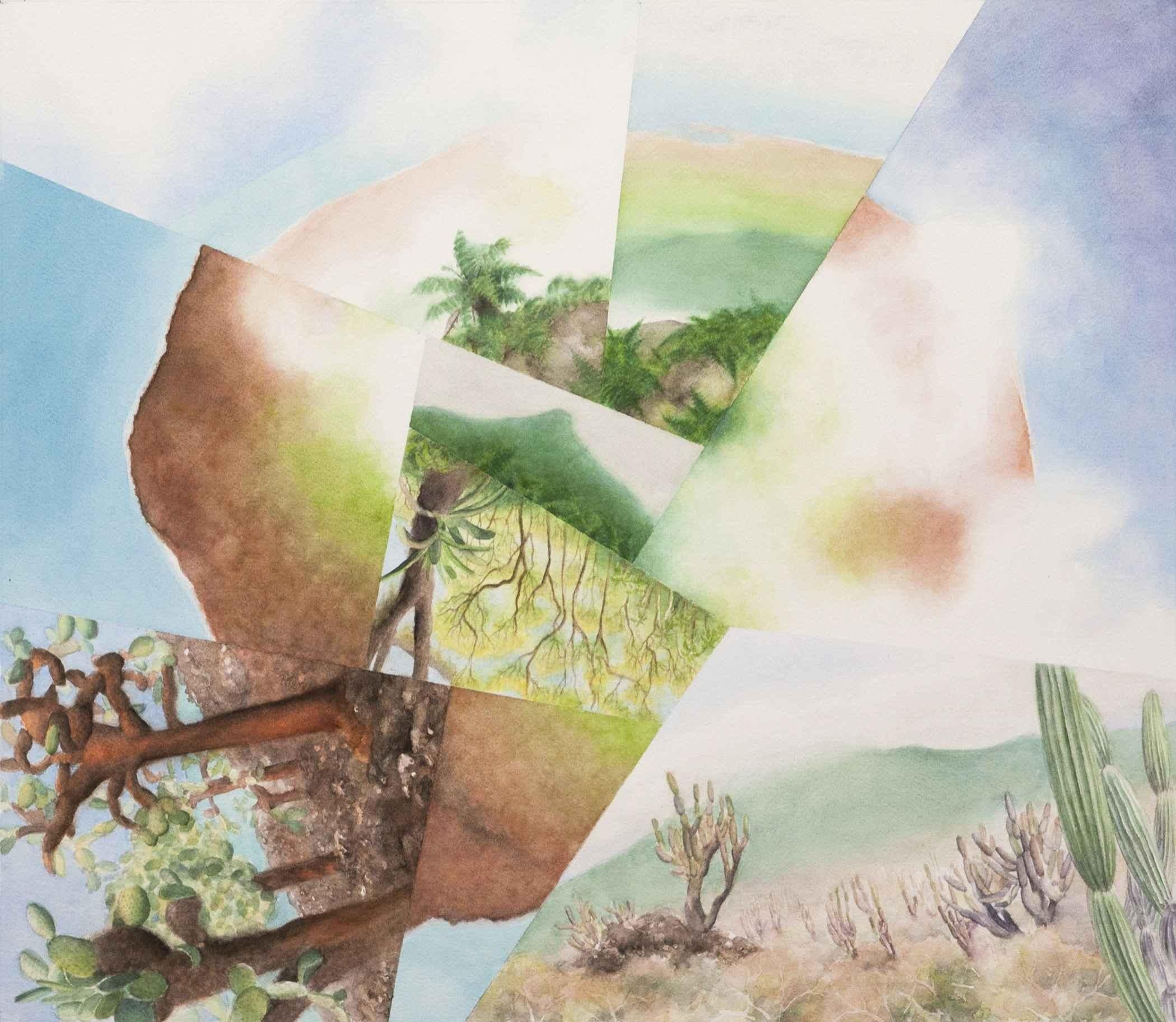 Darren Sears Landscape Painting – Up (framed)