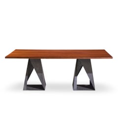 Darryl Carter for Baker Milling Road Mahogany and Iron Dining Table