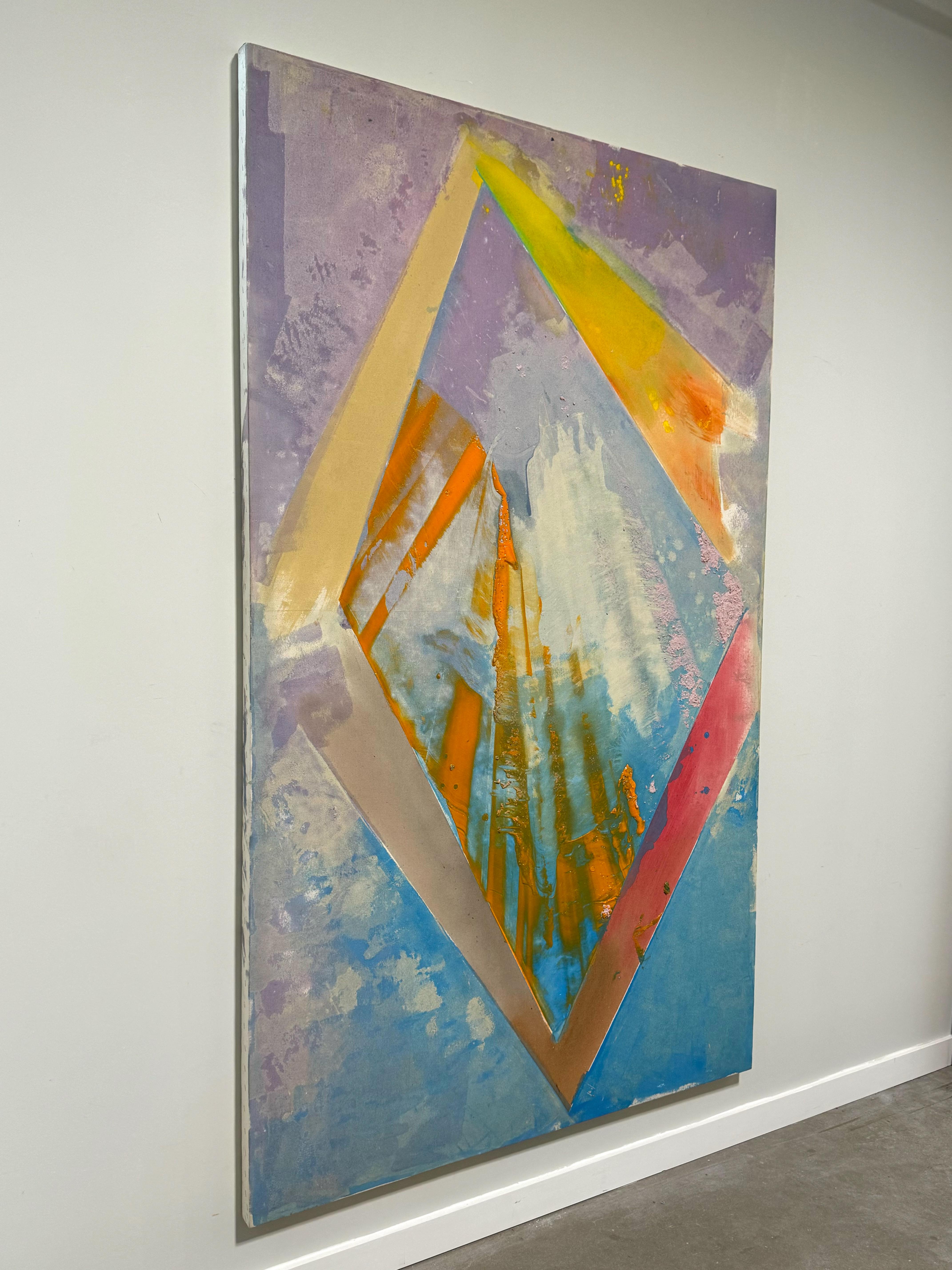 With the 20th century invention of quick-drying and water-soluble acrylic paint, artists were able to manipulate color in ways never before possible. In this 1978 atmopheric 'Gloria' American artist Daryl Hughto (b. 1943) uses translucent, acrylic