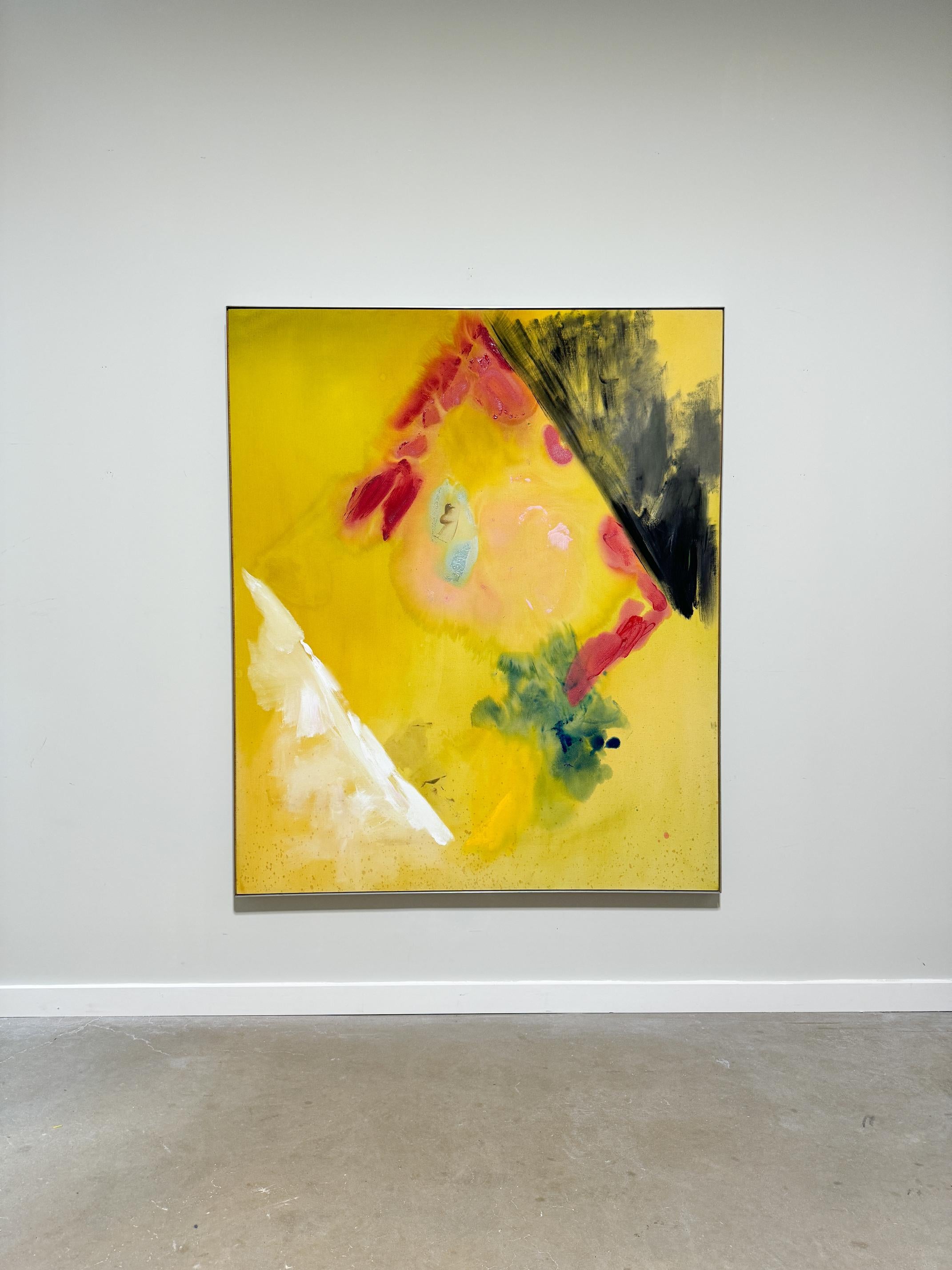 Darryl Hughto, (American,  b.1943) had his first one man show at the prestigious Tibor de Nagy gallery in NYC in 1971. Vibrant color and energetic brushwork characterize Hughto's paintings and this 1976 work titled 'Nightingale' is no exception. His