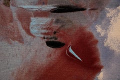 DARRYL HUGHTO Diamond Shaped Abstract Painting 1977 Blue Green Black Orange Red