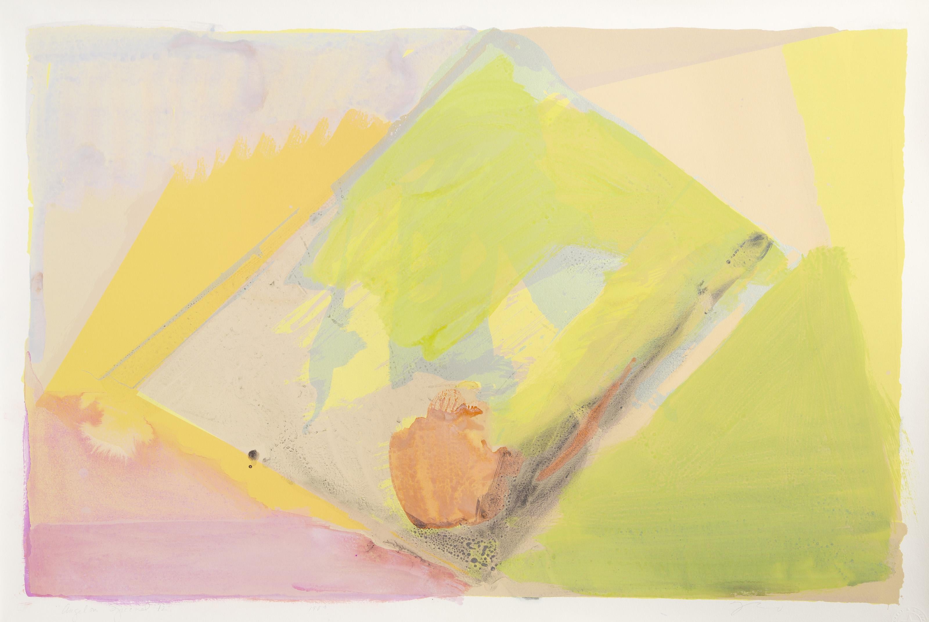 Angelon Especial 12, Serigrafía abstracta con pintura acrílica de Darryl Hughto