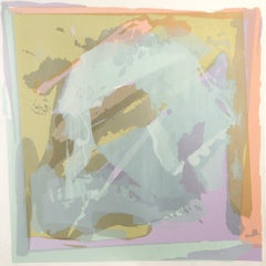 Blue Heron Special, Abstract Expressionist Screenprint by Darryl Hughto