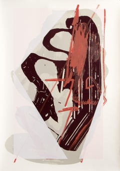 Combine, Abstract Expressionist Screenprint by Darryl Hughto