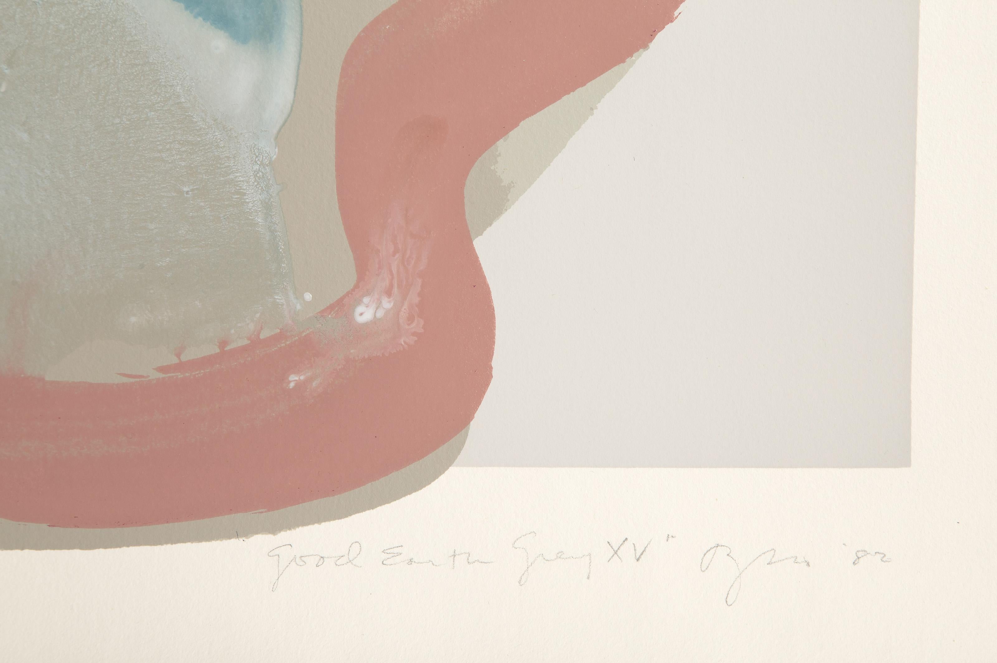 Good Earth Grey XV, Abstract Screenprint w/ Acrylic Paint by Darryl Hughto For Sale 3