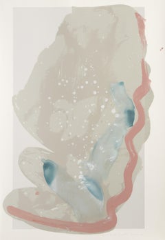 Buena Tierra Gris XV, Serigrafía abstracta con pintura acrílica de Darryl Hughto