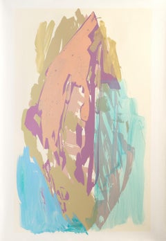 Vintage Heron Special XVI, Abstract Expressionist Screenprint by Darryl Hughto