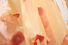 Jacob's Ladder, Abstract Screenprint w/ Acrylic Paint by Darryl Hughto