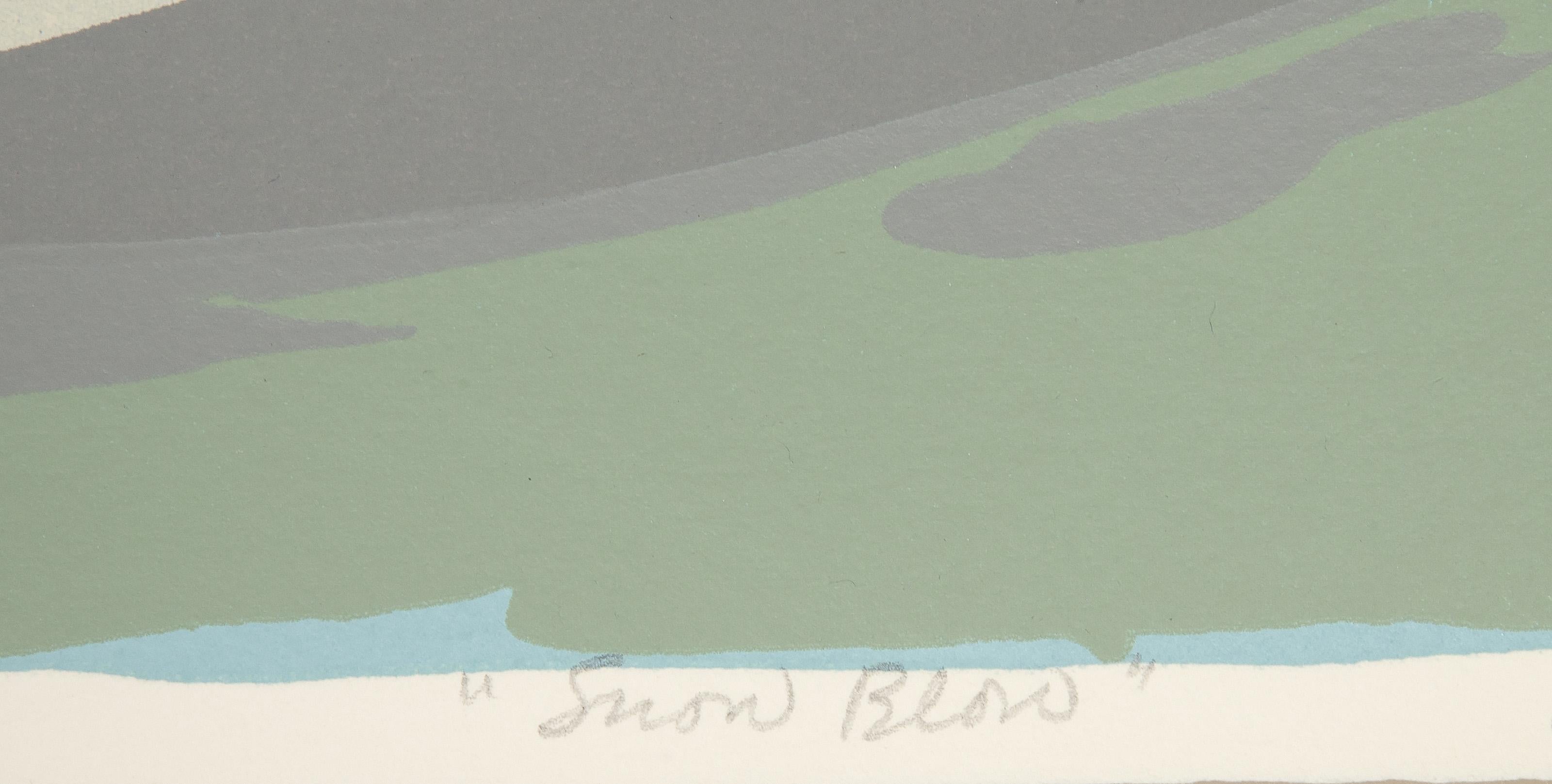Snow Blow, Abstract Expressionist Screenprint by Darryl Hughto For Sale 2