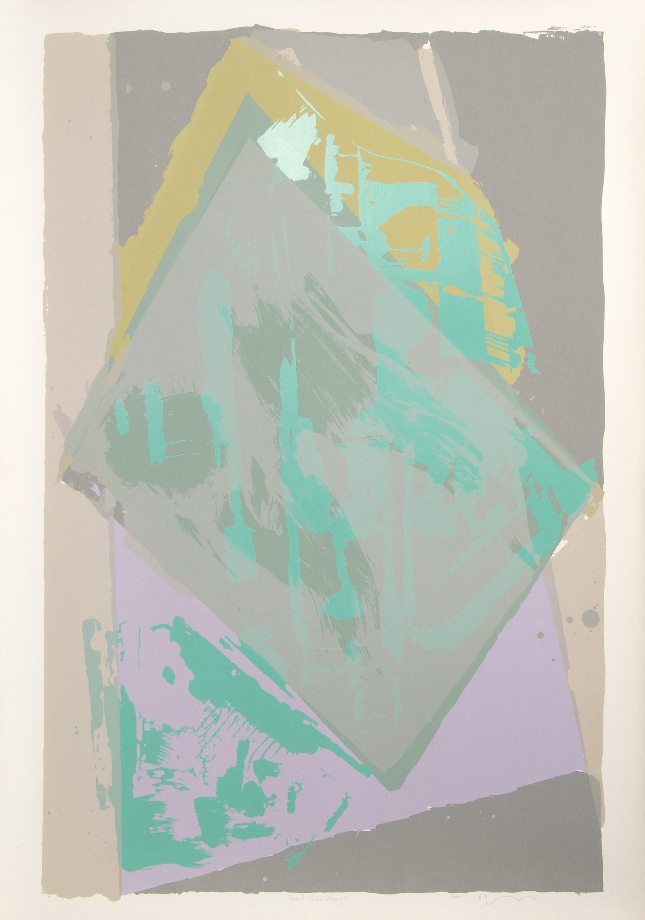 Artist:  Darryl Hughto, American (1943 - )
Title:  Wind Cries Mary
Date: 1979
Edition: 160
Screenprint, signed, titled, numbered and dated in pencil
Image Size: 39.5 x 25.5 inches
Size: 42 x 29.75 in. (106.68 x 75.57 cm)