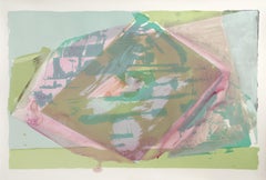 El viento llora María Especial 12, Serigrafía abstracta con acrílico de Darryl Hughto