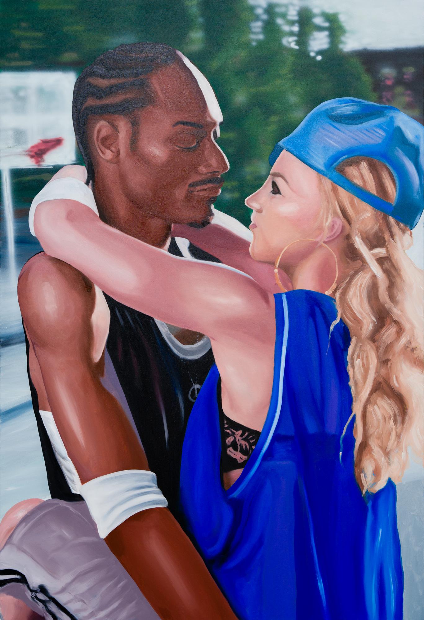 Figurative Painting Darryl 'Joe Cool' Daniel - Snoop Dogg ft Britney Spears - Des scènes des reines avant la tournée de l'hôtel Onyx n°1