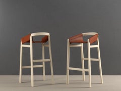 Dartagnan Sbiancata Ash Bar Stool by Haymann Editions