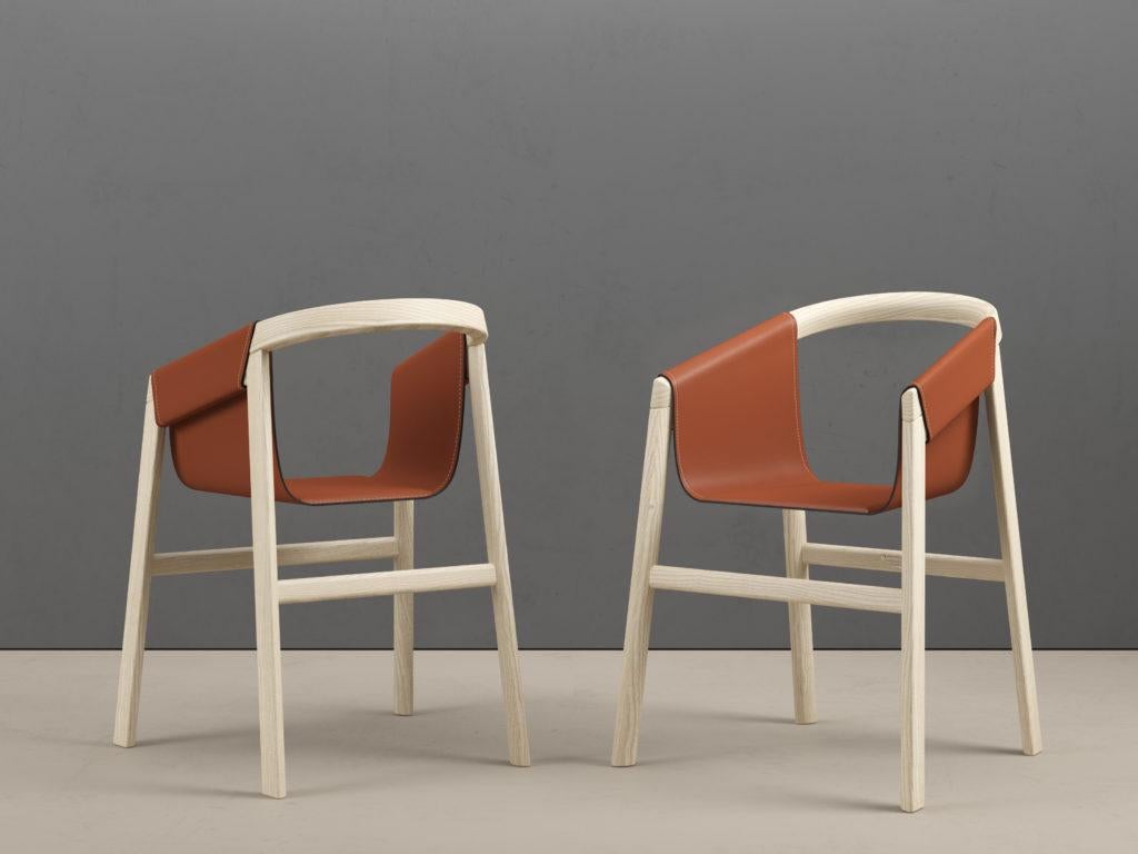 Dartagnan Sbiancata Ash Chair by Haymann Editions
Dimensions: D 57 x W 65 x H 82 cm.
Materials: Rosso Bulgaro leather, Sbiancata ash.

Available in different ash finishes and leather options. Please contact us.

With its commitment to get to the