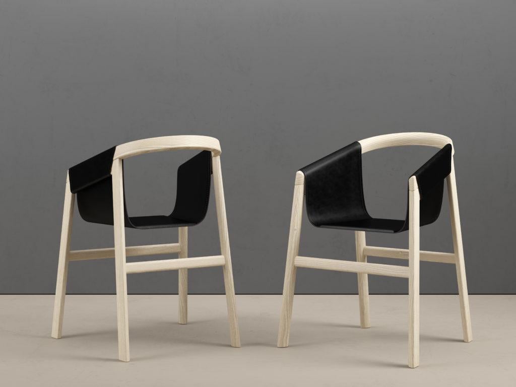 Post-Modern Dartagnan Sbiancata Ash Chair by Haymann Editions For Sale