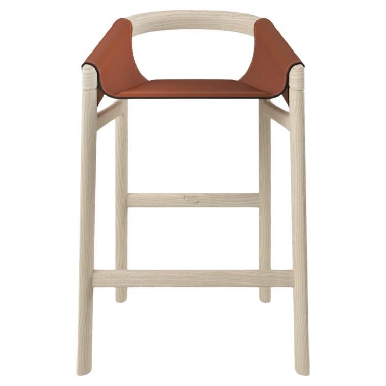 Dartagnan Sbiancata Ash Counter Stool by Haymann Editions For Sale