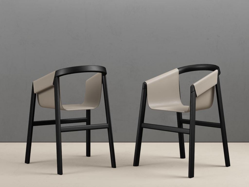 Postmoderne Chaise en ébène Tinto de Dartagnan par Haymann Editions en vente