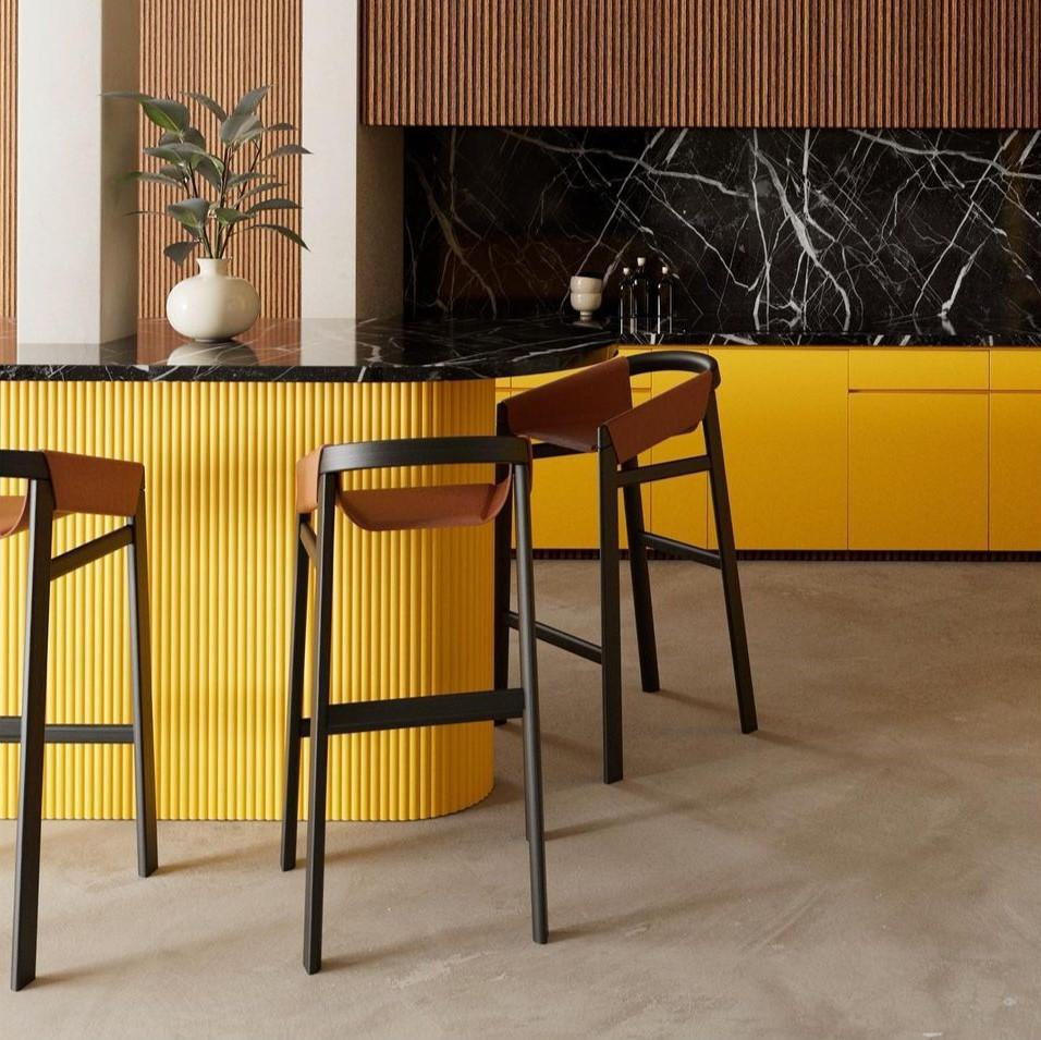 Dartagnan Tinto Grigio 1 Ash Bar Stool by Haymann Editions In New Condition For Sale In Geneve, CH