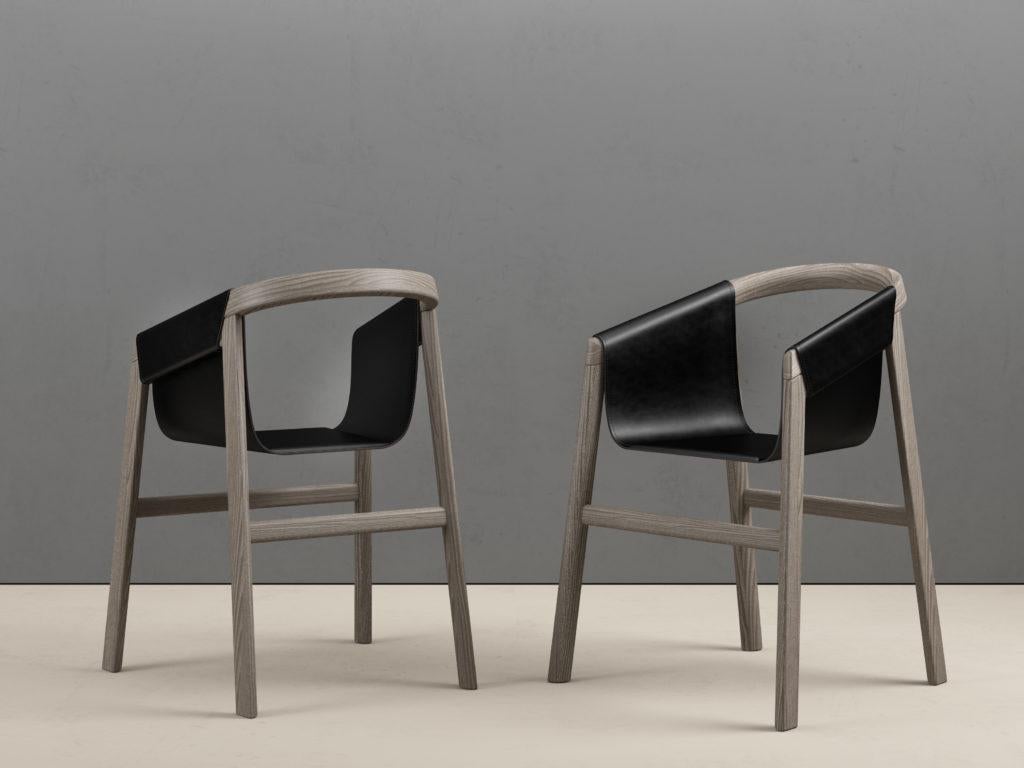 Silla Dartagnan Tinto Grigio 1 Fresno by Haymann Editions Posmoderno en venta